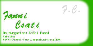 fanni csati business card