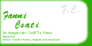 fanni csati business card